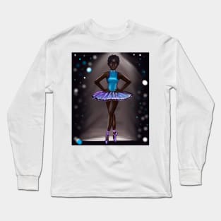 Ballerina Noor #2 - beautiful  black ballerina with corn rows Long Sleeve T-Shirt